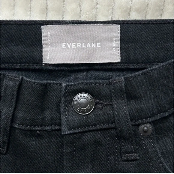 Everlane The Authentic Stretch High-Rise Skinny Jeans, Size 24 Ankle, Black - Picture 5 of 12